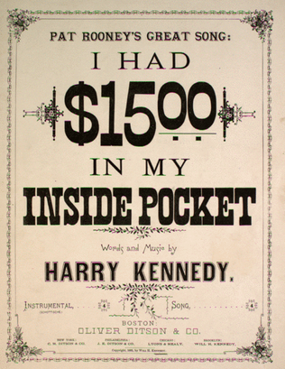 I Had $15.00 in My Inside Pocket