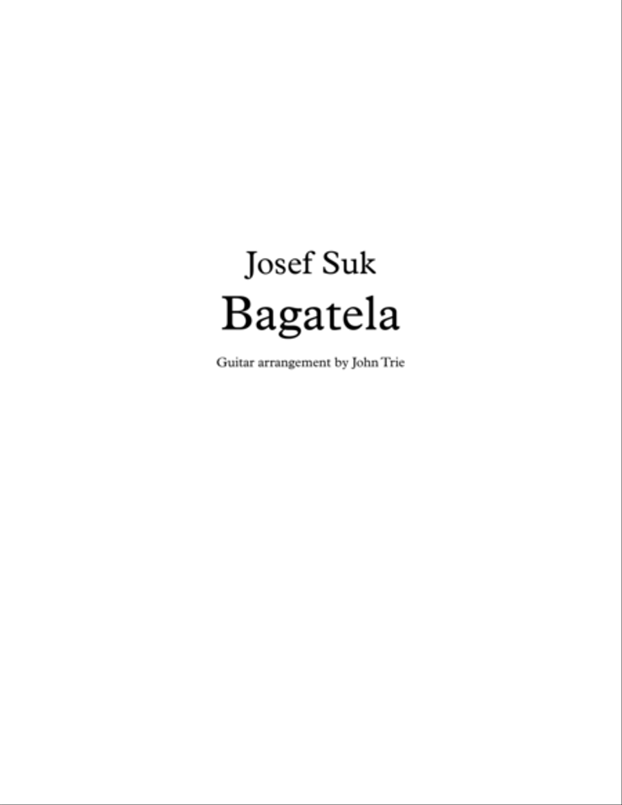 Bagatela - tab Bagatela - tab Classical Guitar scores gallery preview page 1