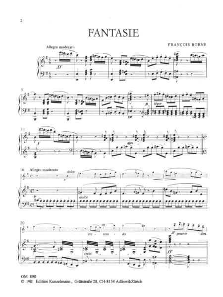Fantaisie brillante sur des airs de 'Carmen' for flute and piano