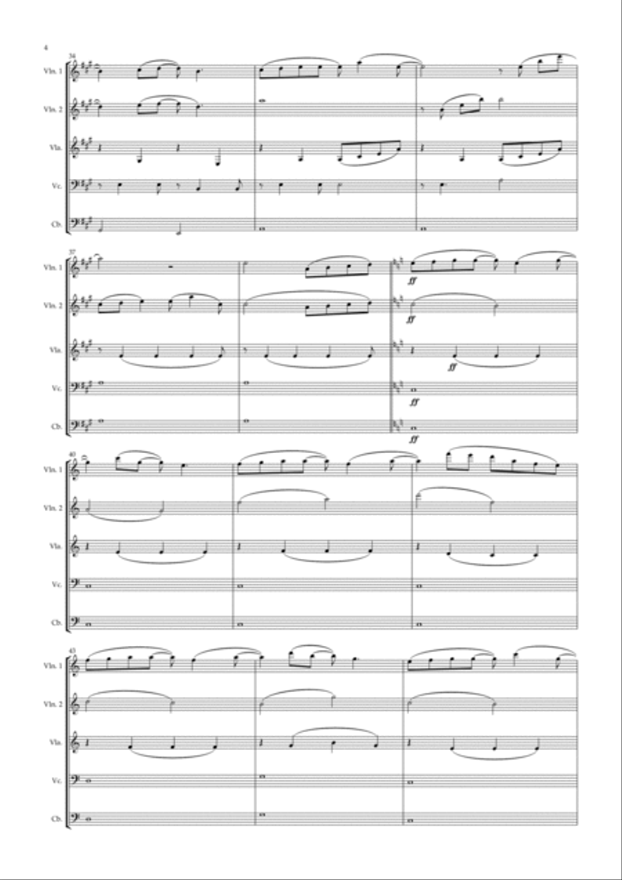 Forrest Gump - Main Title (feather Theme) String Quintet scores gallery preview page 4