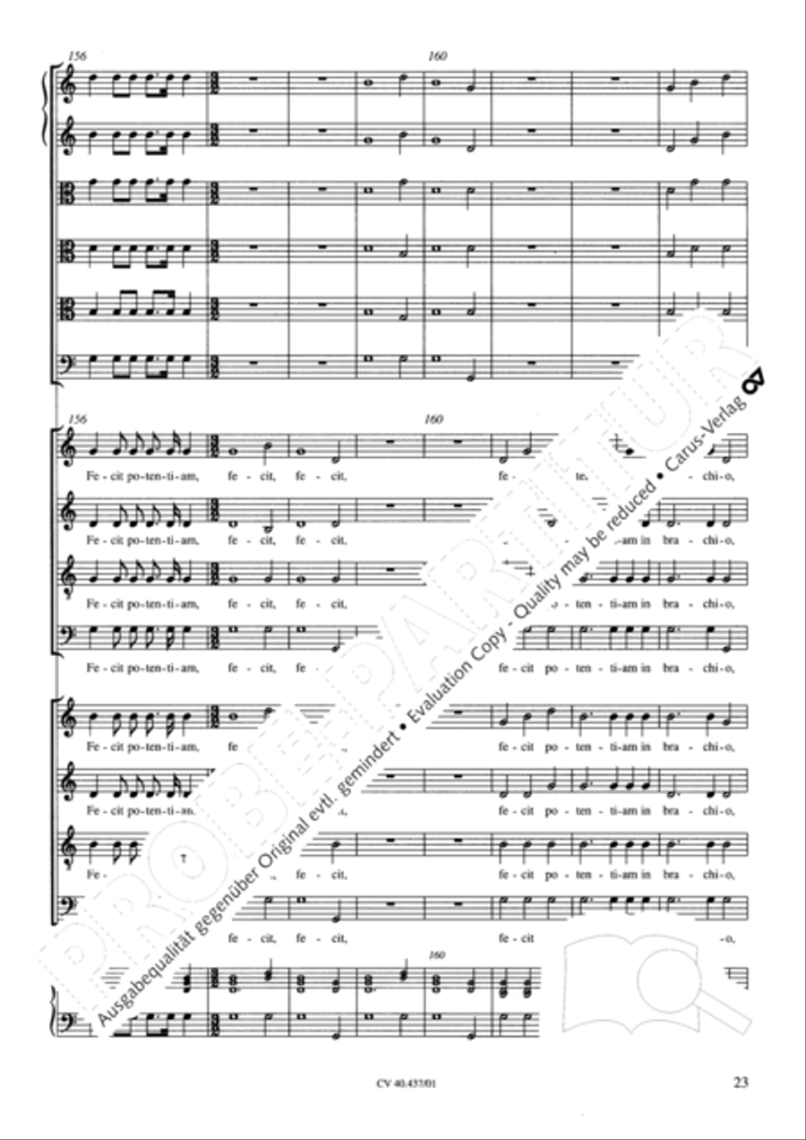 Magnificat a 8 voci con 6 vel 10 istromenti 4-Part scores gallery preview page 19