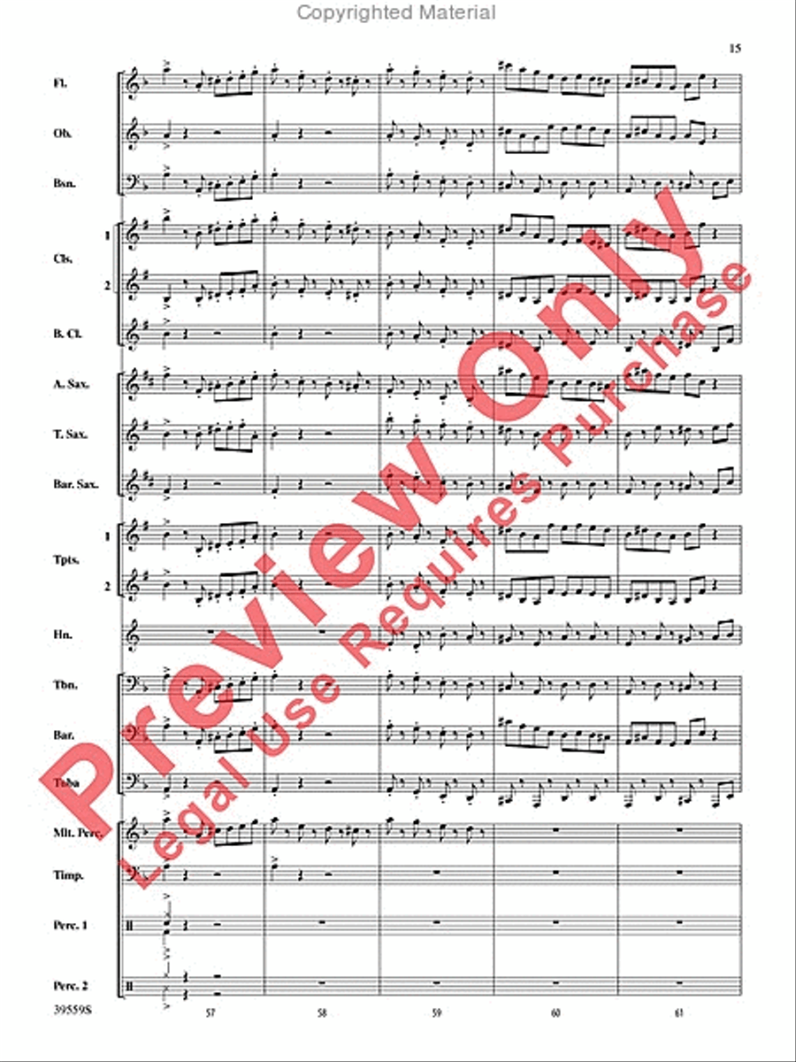 Wizards in Winter Concert Band scores gallery preview page 15
