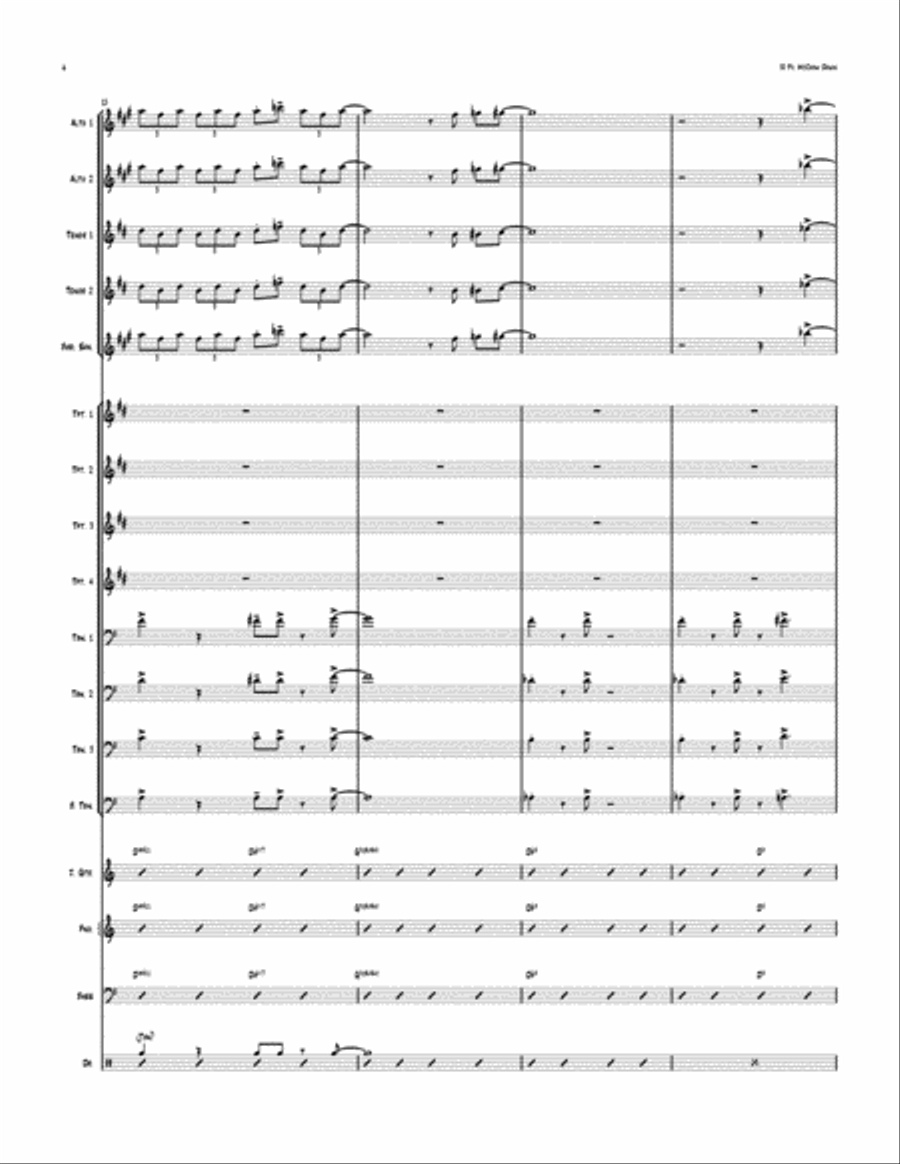 50 Piece McChow Down Jazz Ensemble scores gallery preview page 4