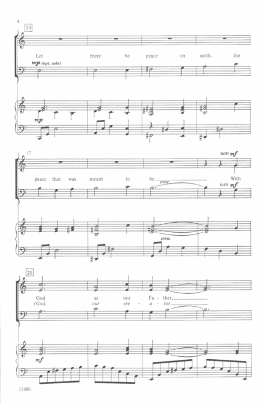 Let There Be Peace on Earth 3-Part scores gallery preview page 3