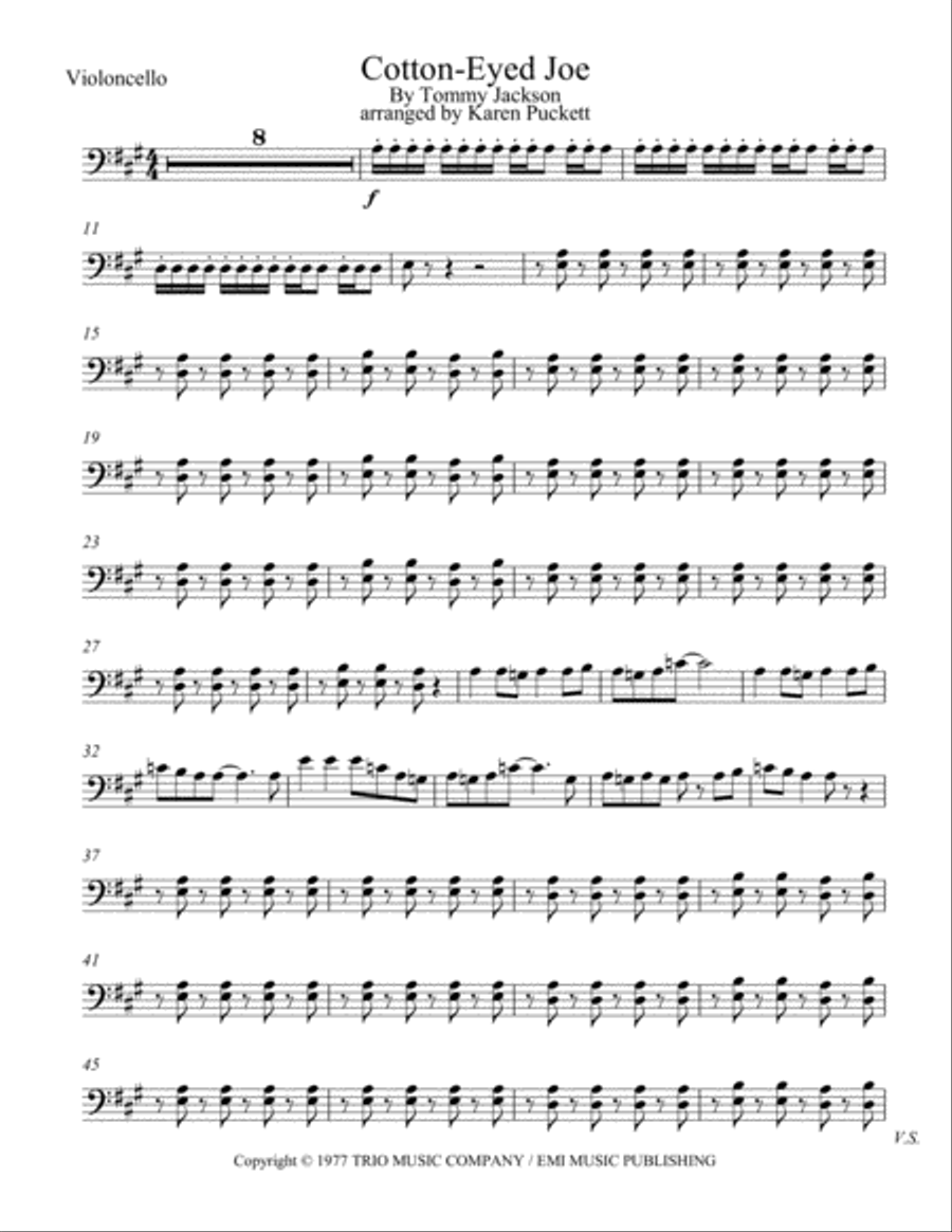 Cotton-eyed Joe String Quartet scores gallery preview page 3