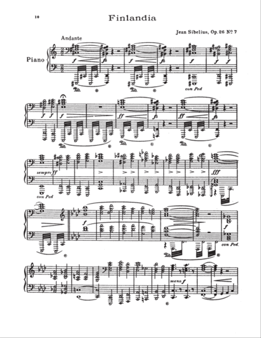 Sibelius: Sibelius Piano Album Piano Solo scores gallery preview page 1