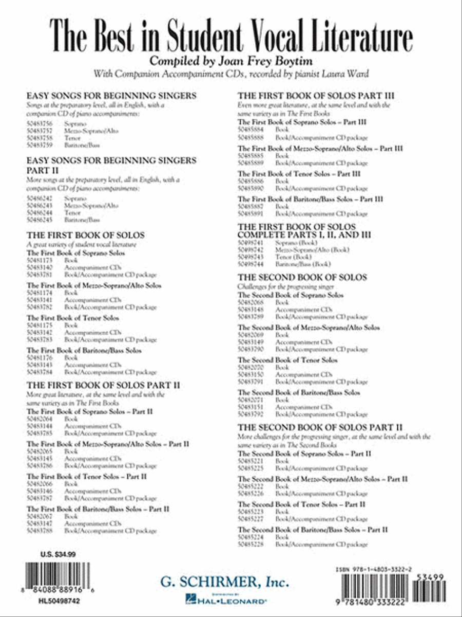 The First Book of Solos Complete – Parts I, II and III Voice scores gallery preview page 3