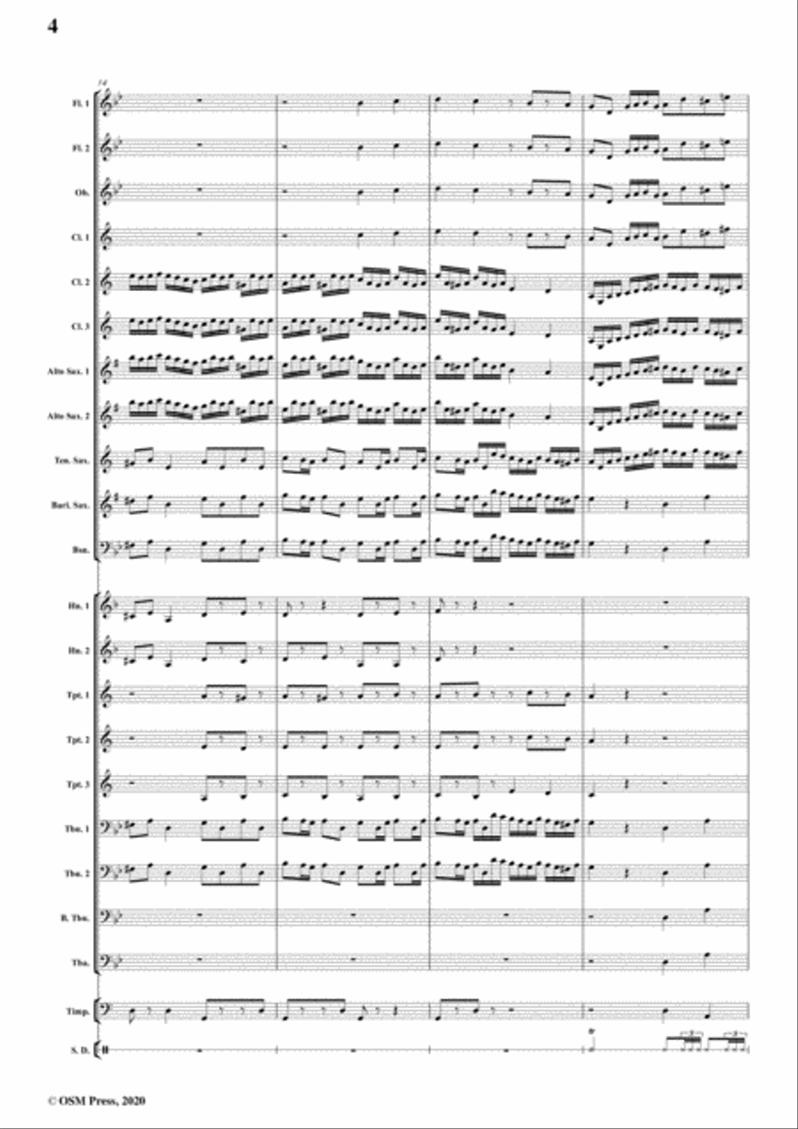 Bach,J.S.-Fugue in g minor,BWV 578,for Wind Band Concert Band scores gallery preview page 6