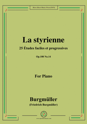 Burgmüller-25 Études faciles et progressives, Op.100 No.14,La styrienne