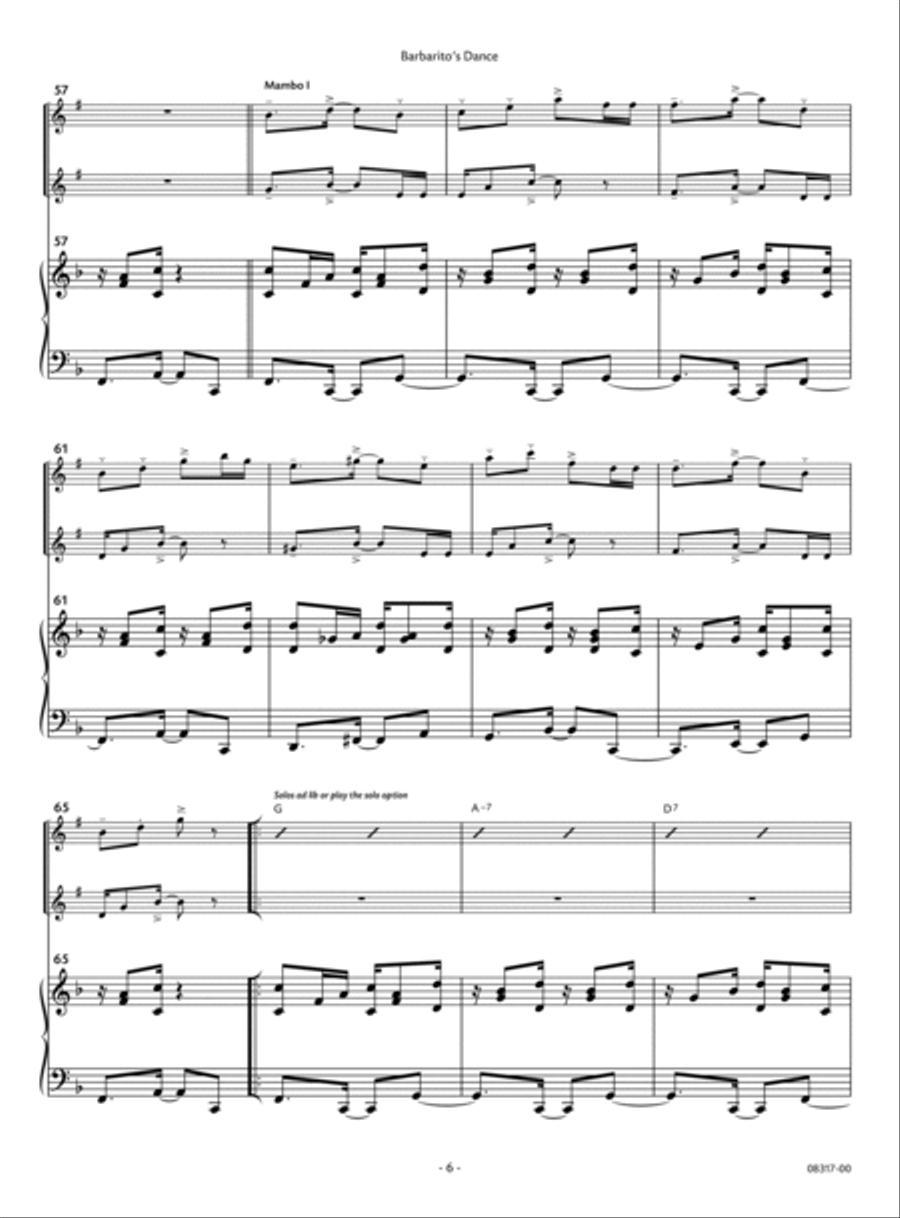 Barbarito's Dance Barbarito's Dance Clarinet Duet scores gallery preview page 5