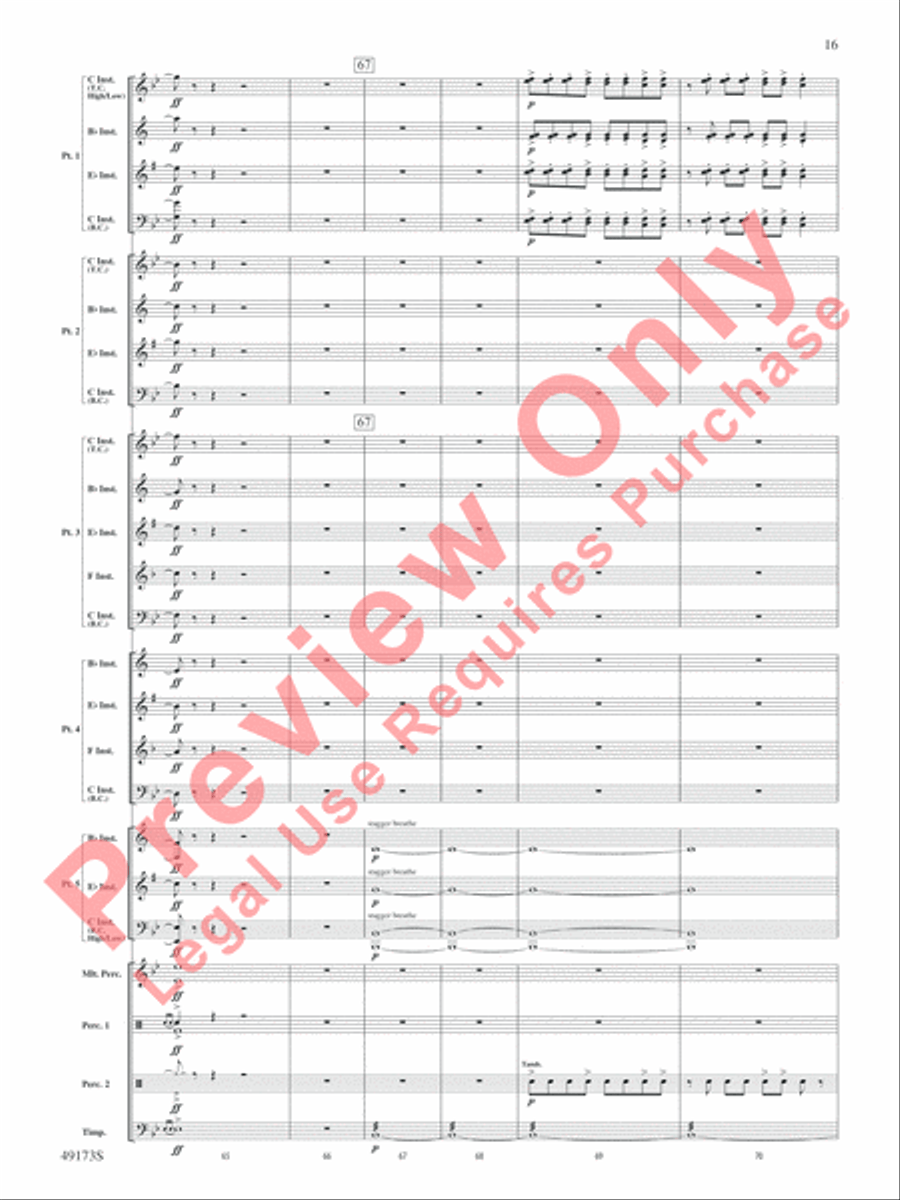 Shine Bright Concert Band scores gallery preview page 17