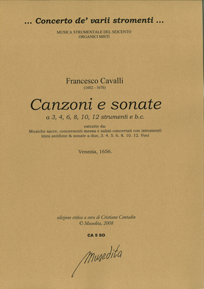 Book cover for Canzoni e sonate a 3, 4, 6, 8, 10 e 12 (Venezia, 1656)