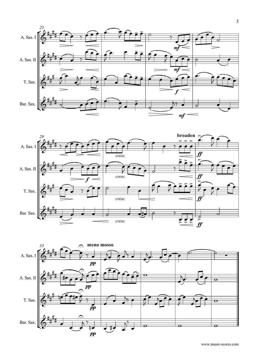 Londonderry Air - Sax Quartet Saxophone Quartet scores gallery preview page 3