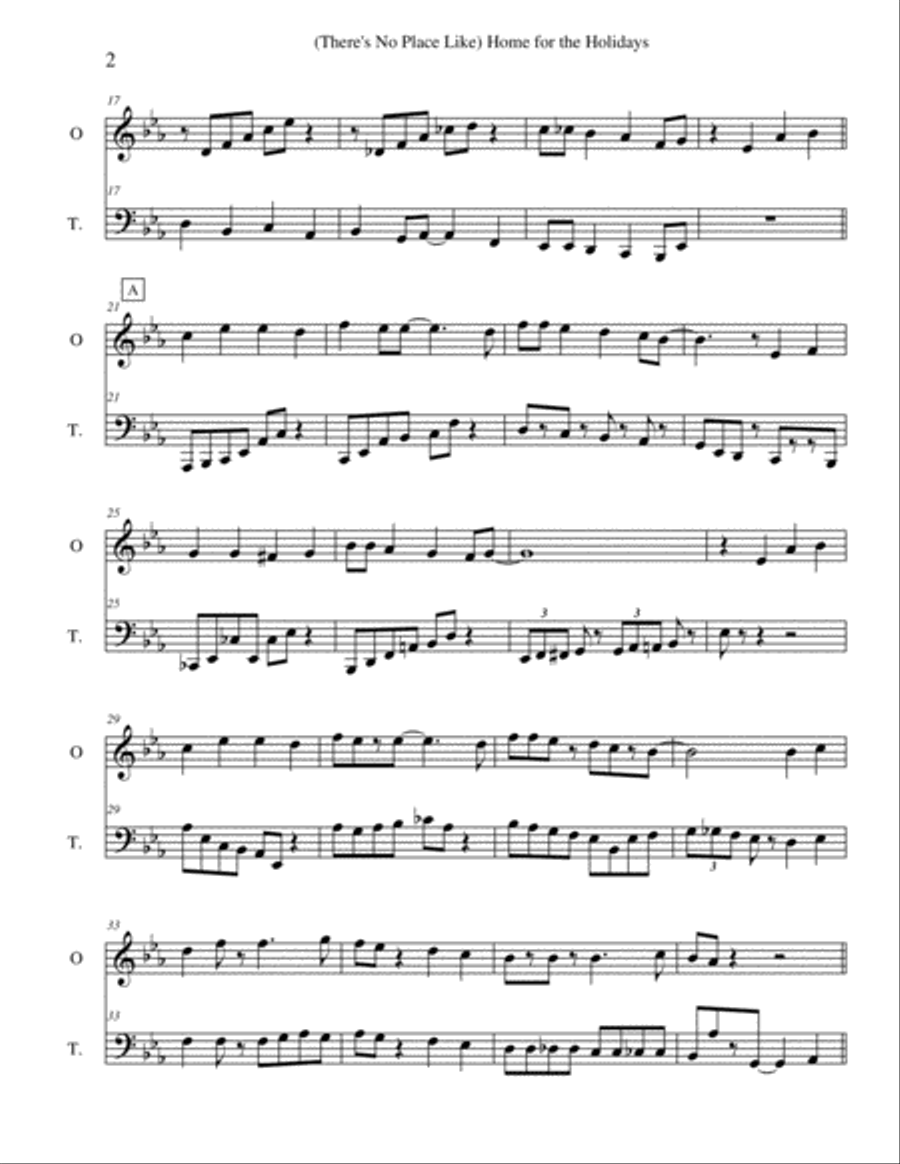 (There's No Place Like) Home For The Holidays Oboe scores gallery preview page 2