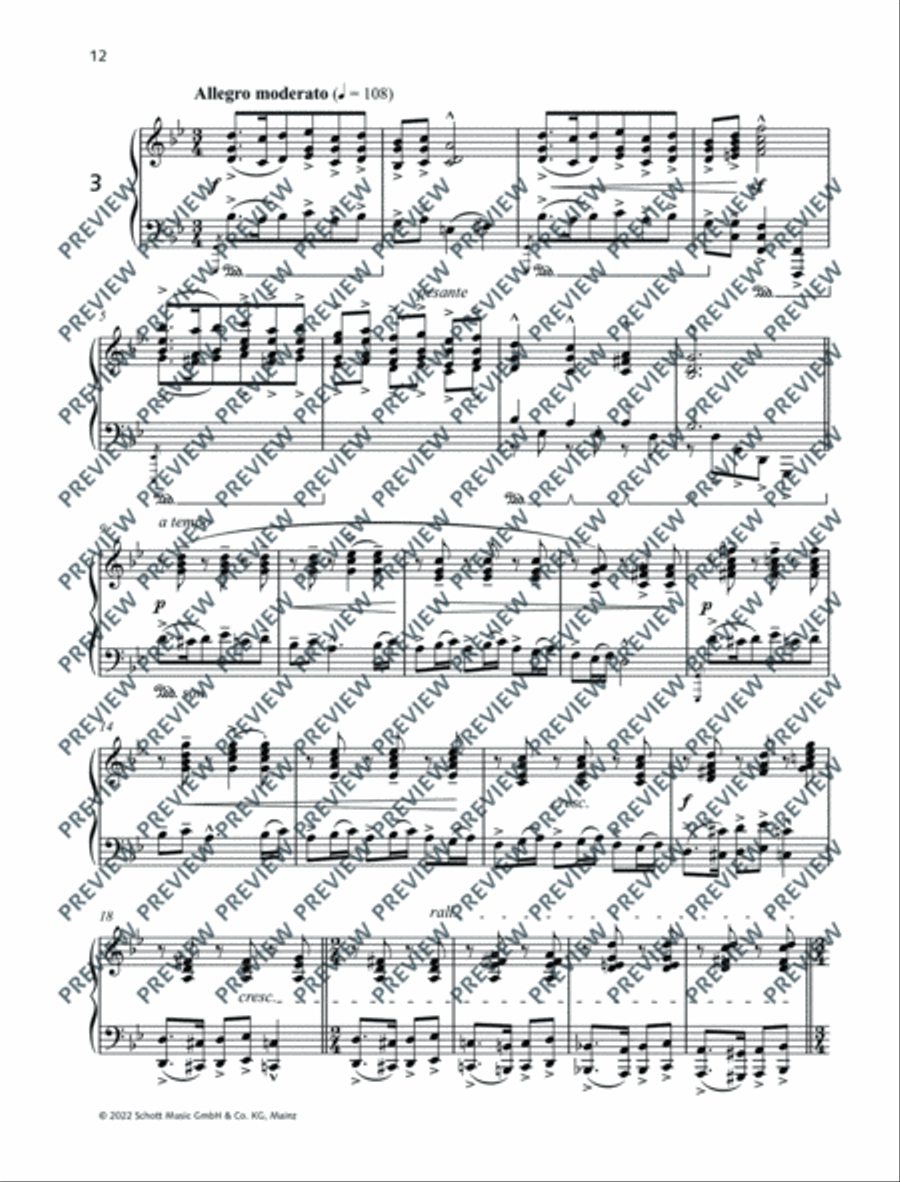 Three Fours Piano Solo scores gallery preview page 13