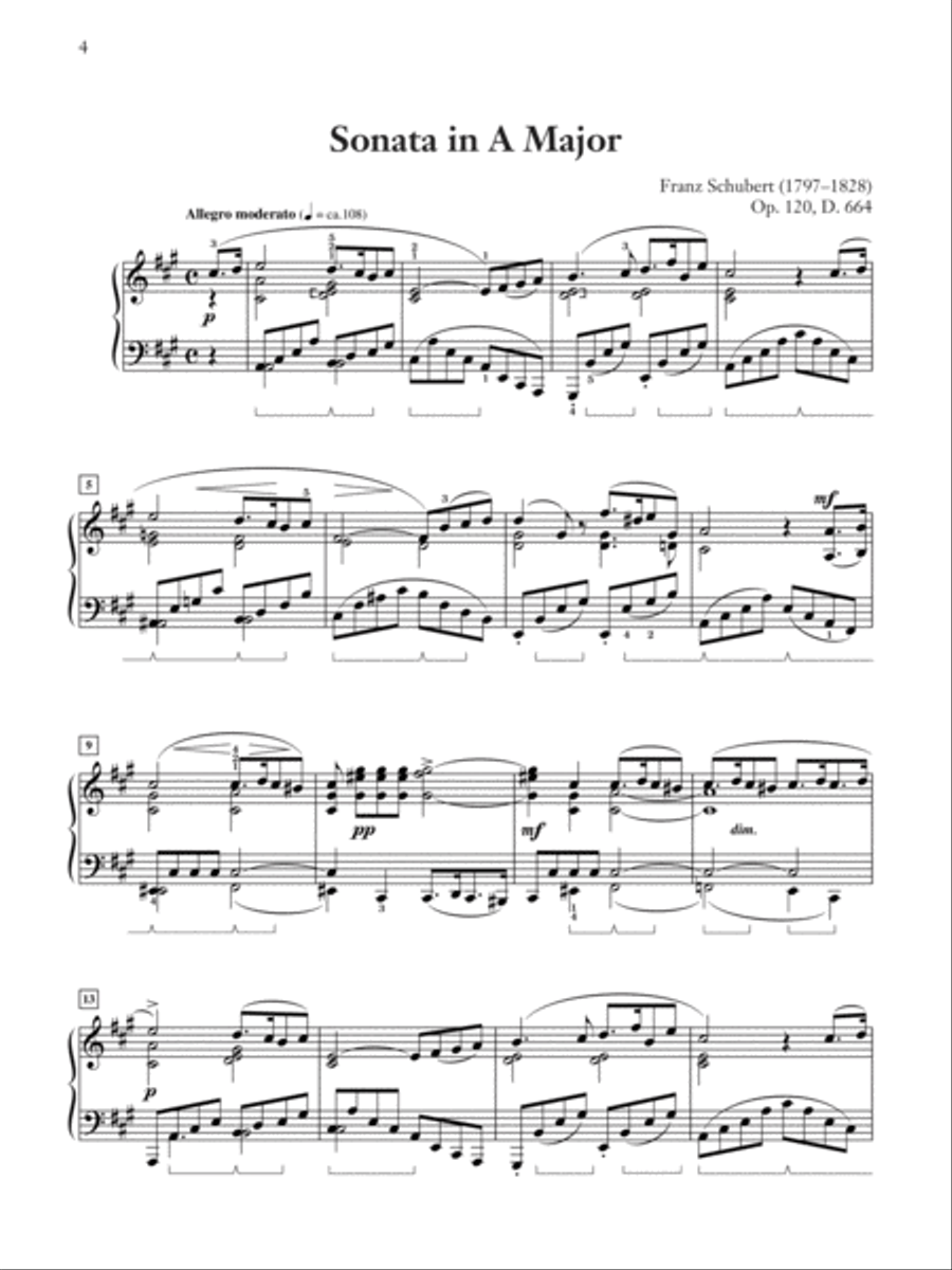 Sonata in A Major, Op. 120, D. 664 Small Ensemble scores gallery preview page 3