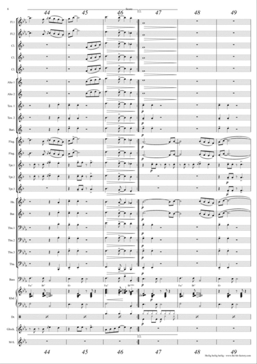Heilig, heilig, heilig - Deutsche Messe - Schubert - Concert Band Concert Band scores gallery preview page 6