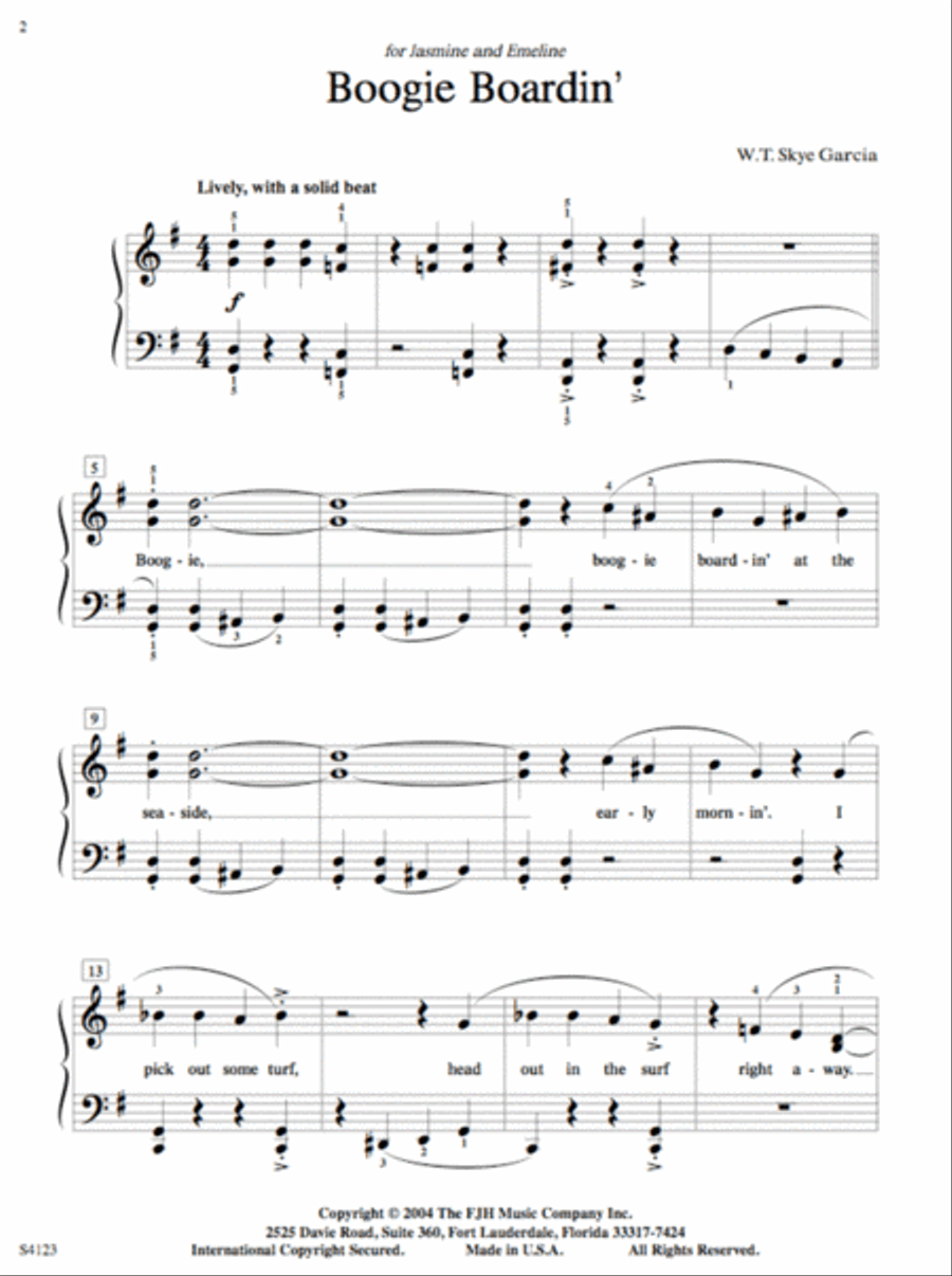 Boogie Boardin' Easy Piano scores gallery preview page 2