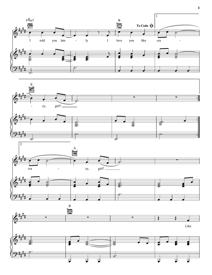 Crazy Girl Crazy Girl Acoustic Guitar scores gallery preview page 3