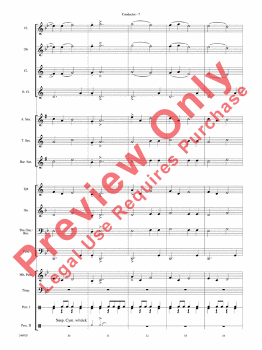 Fire Caves of Golgathon Concert Band scores gallery preview page 9