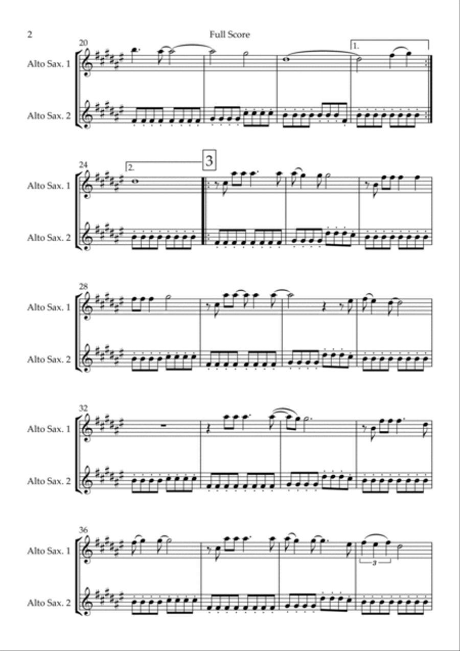 City Of Blinding Lights City Of Blinding Lights Woodwind Duet scores gallery preview page 2
