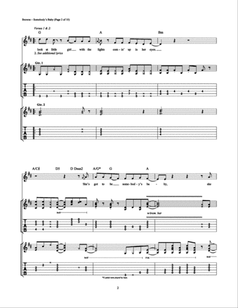 Somebody's Baby Electric Guitar scores gallery preview page 2