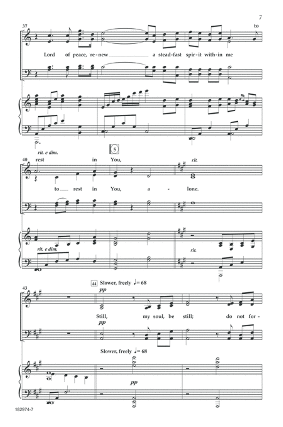 Still, My Soul, Be Still 4-Part scores gallery preview page 6