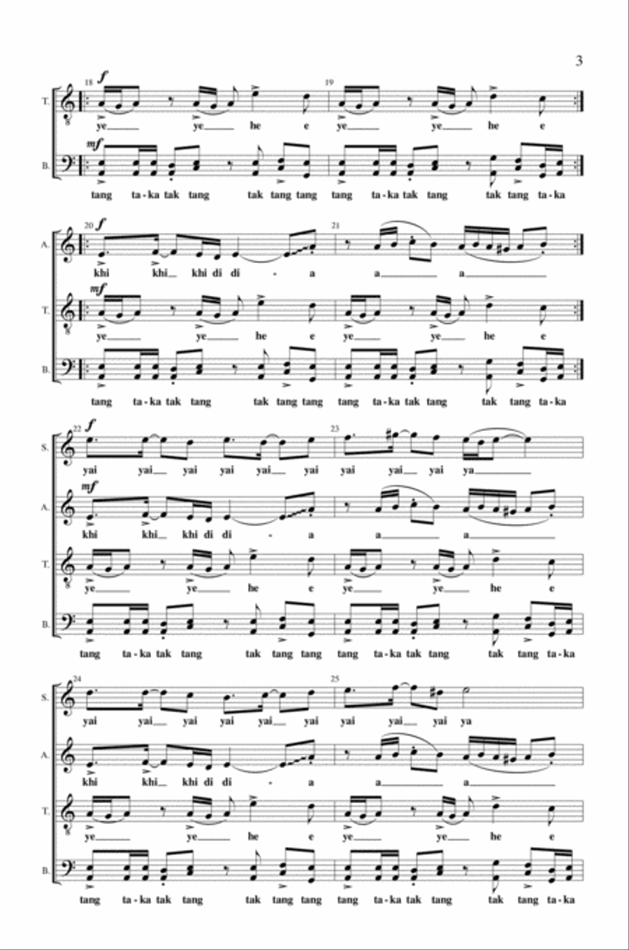 Dawn and Dusk (Fajar dan Senja) 4-Part scores gallery preview page 3