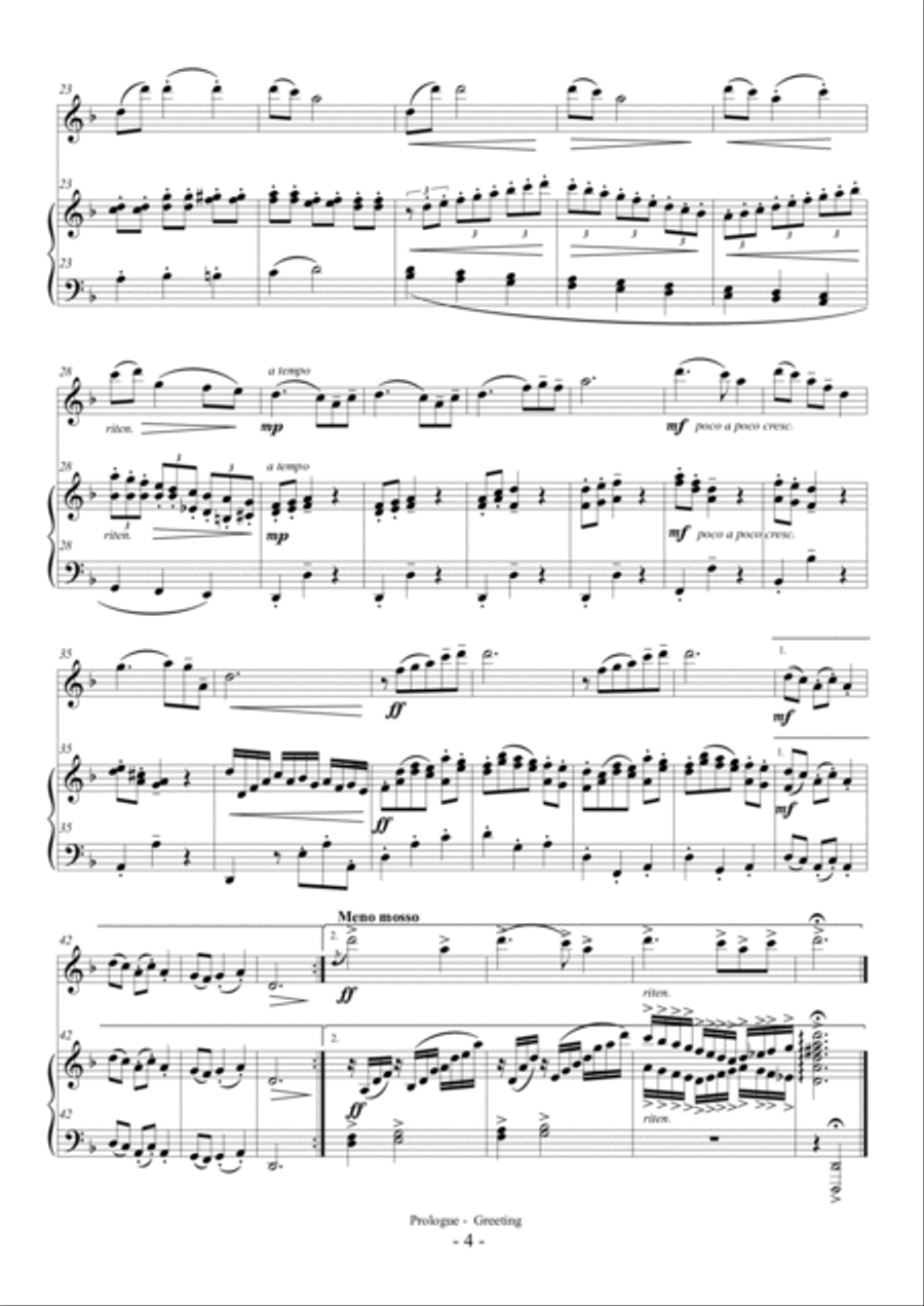 Korean Simple Suite No.1 (For Flute and Piano) Woodwind Duet scores gallery preview page 4