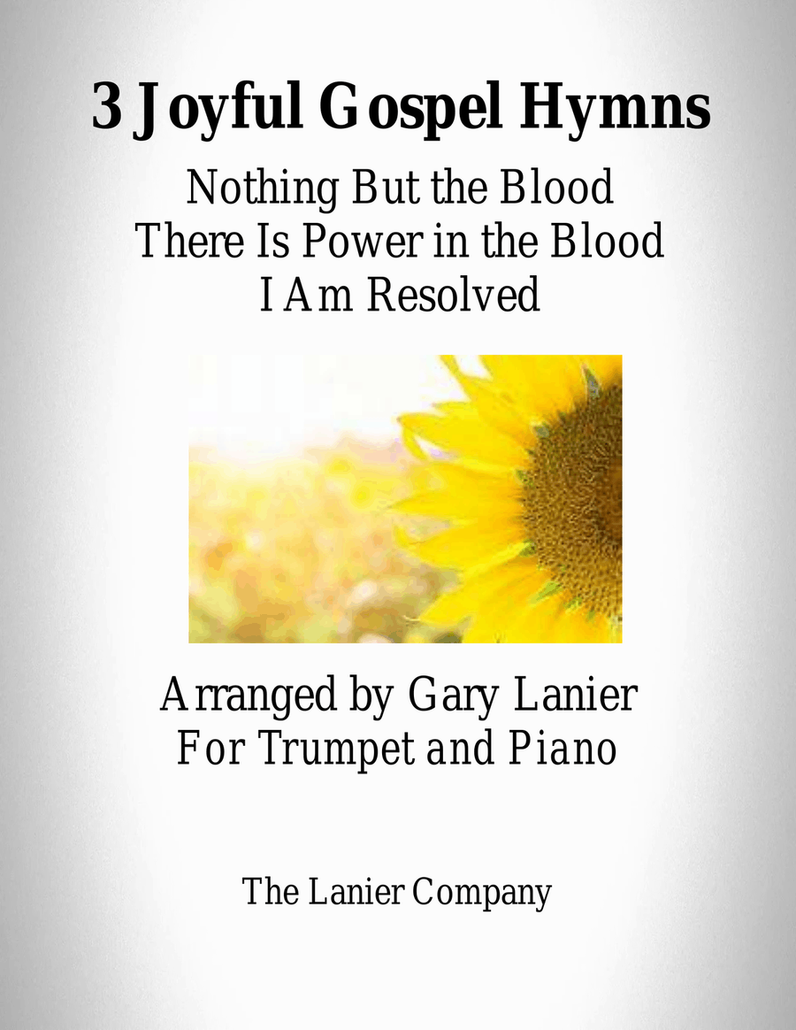 3 JOYFUL GOSPEL HYMNS (for Bb Trumpet with Piano - Instrument Part included) B-Flat Trumpet scores gallery preview page 1