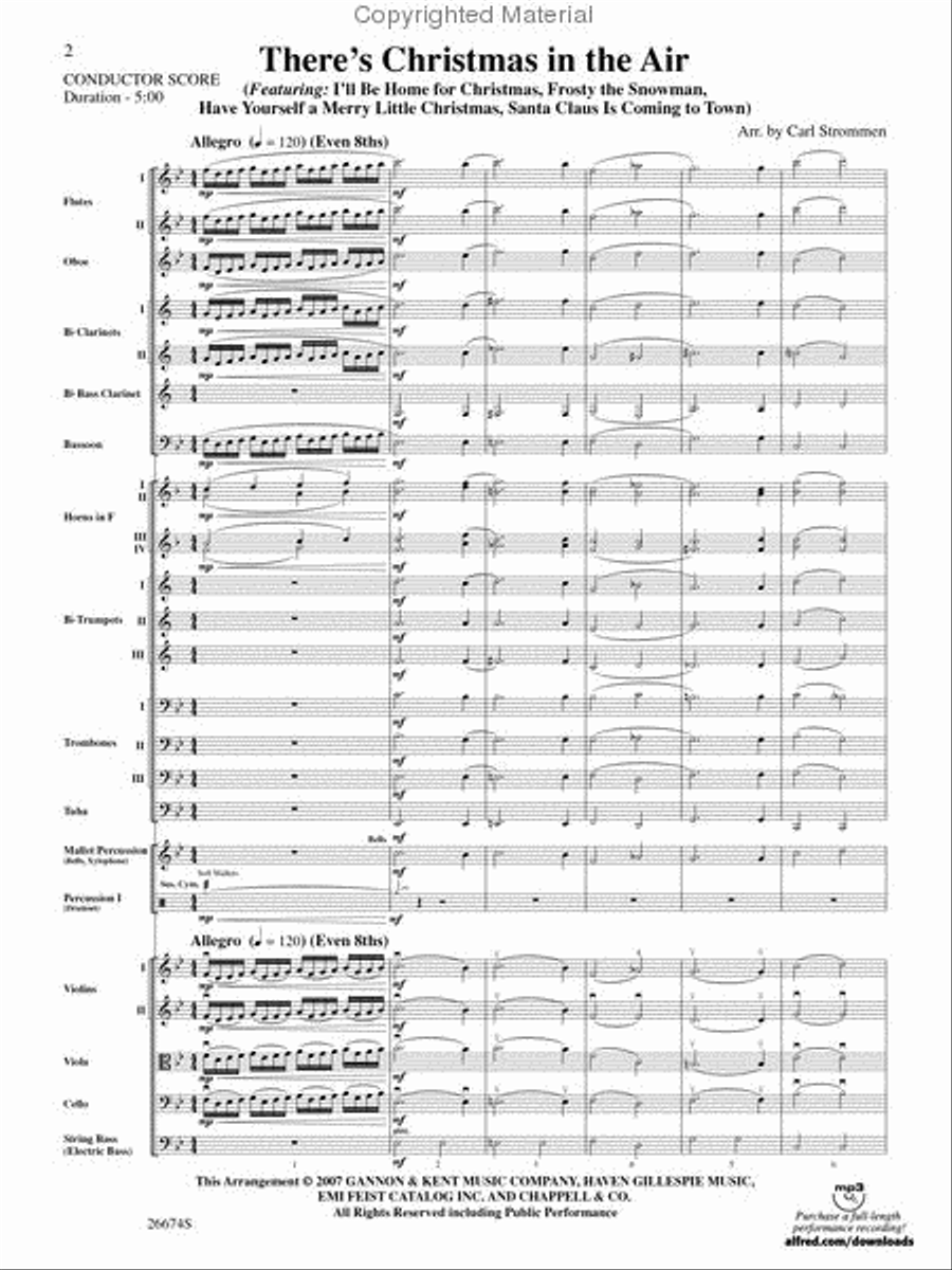 There's Christmas in the Air Full Orchestra scores gallery preview page 2