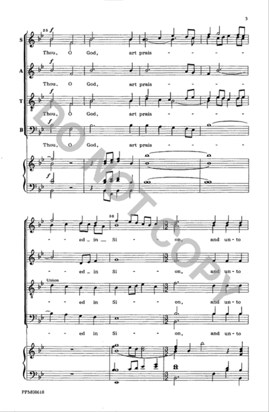 Thou O God Art Praised in Sion Divisi scores gallery preview page 4