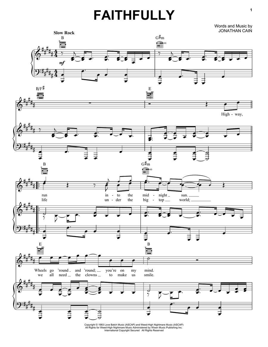 Faithfully Acoustic Guitar scores gallery preview page 1