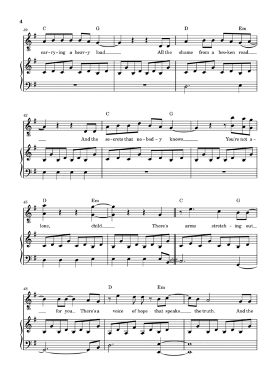 Jesus Did Piano, Vocal, Guitar scores gallery preview page 5