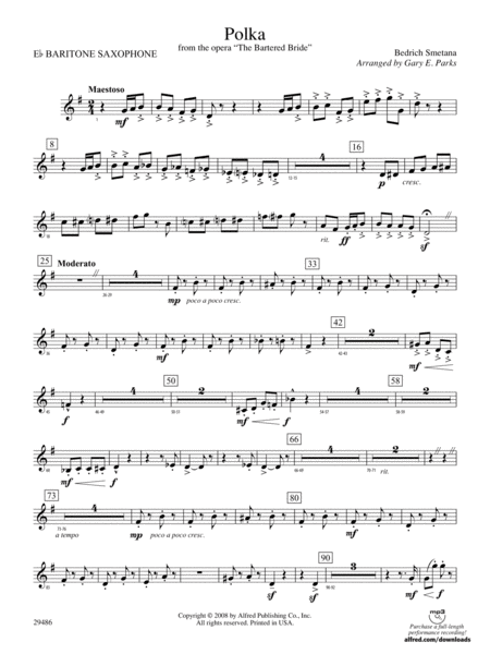 Polka from The Bartered Bride: E-flat Baritone Saxophone