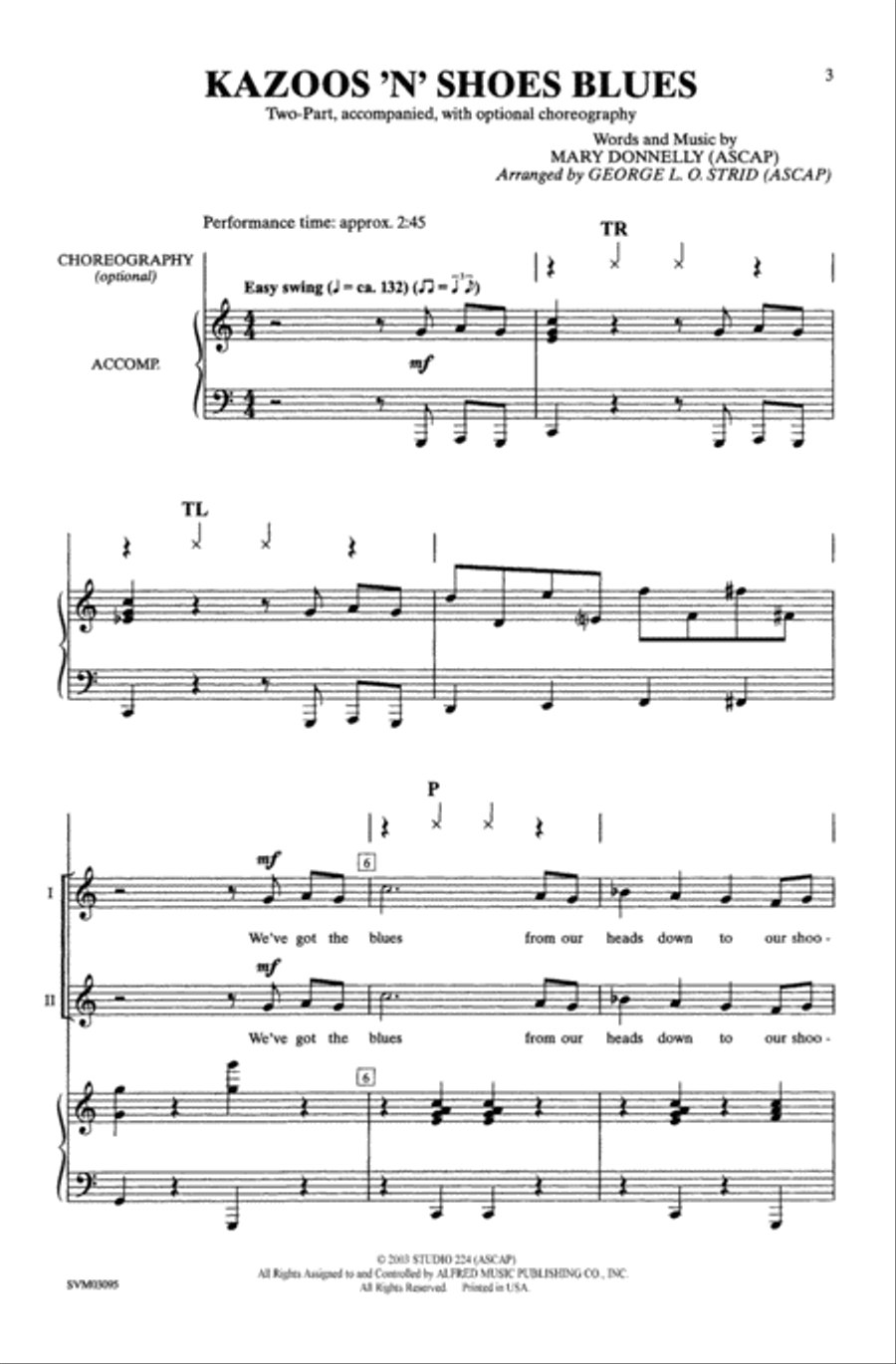 Kazoos 'n' Shoes Blues 2-Part scores gallery preview page 2