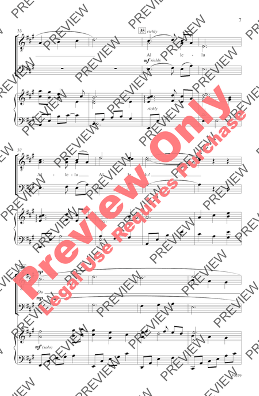 Missa Festiva Men's Choir scores gallery preview page 9