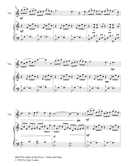 GENTLE HYMNS FOR WORSHIP (Violin and Piano with Parts) image number null