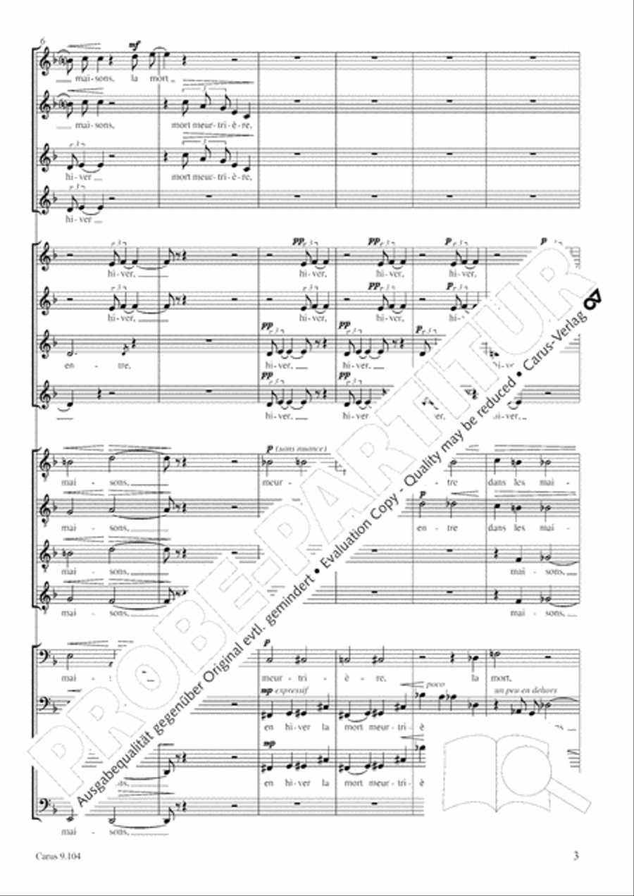 Des pas sur la neige Des pas sur la neige Choir scores gallery preview page 4