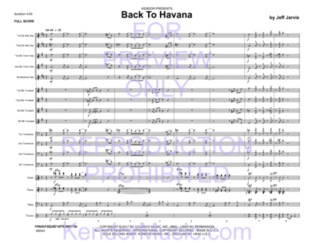 Back To Havana (Full Score)