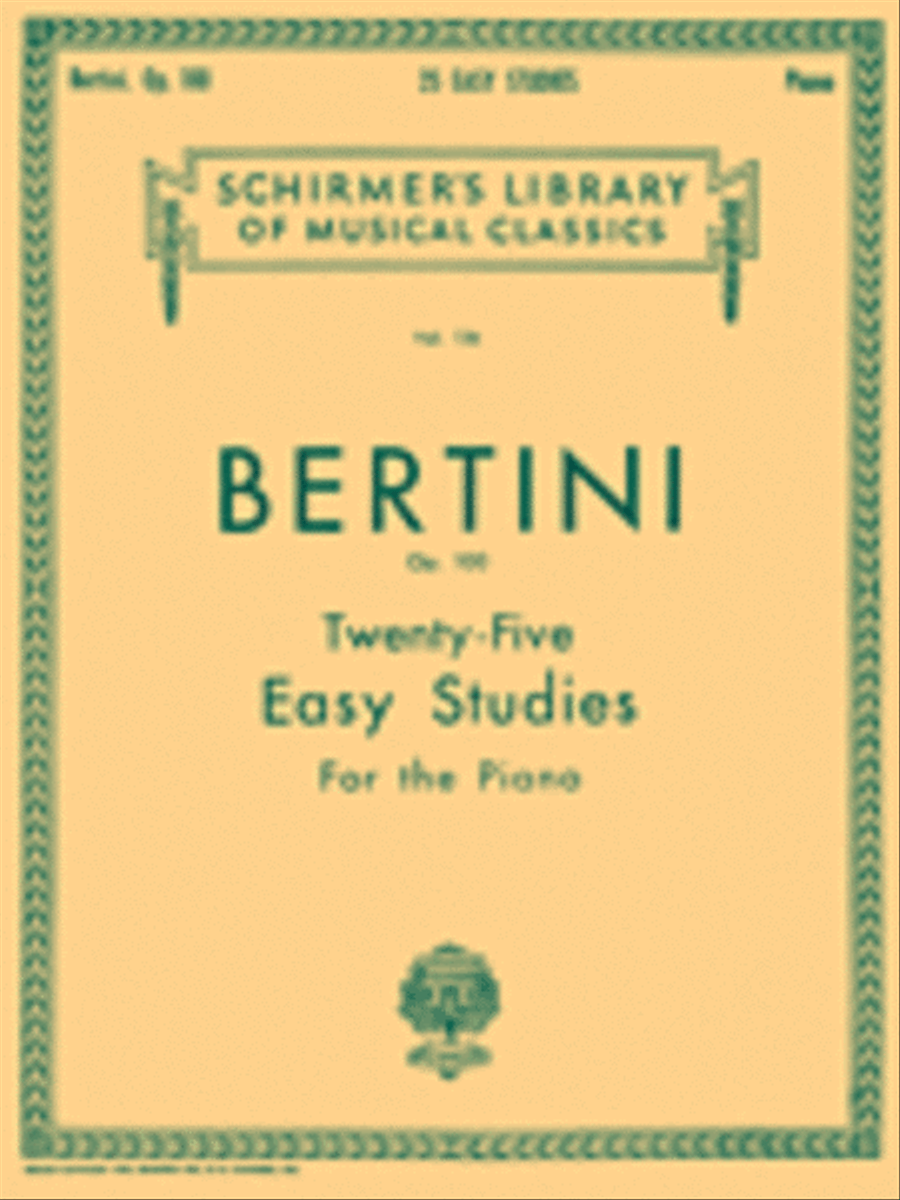 25 Easy Studies, Op. 100 Piano Method scores gallery preview page 1