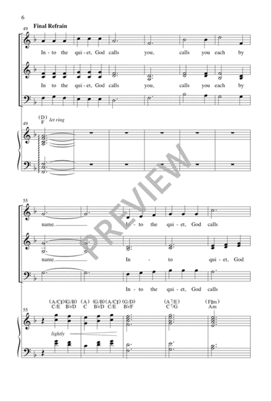 Into the Quiet 4-Part scores gallery preview page 6