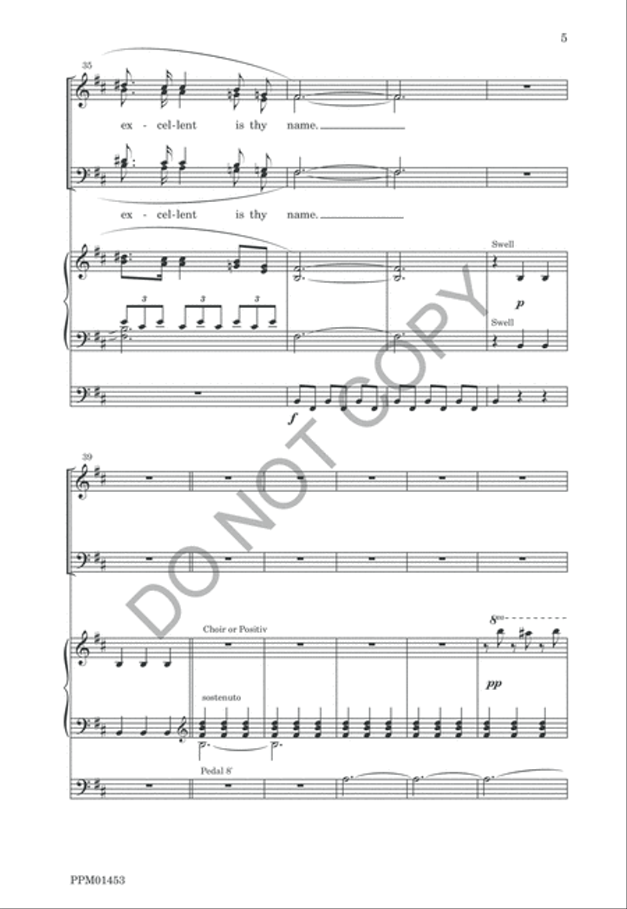 Psalm VIII 4-Part scores gallery preview page 8