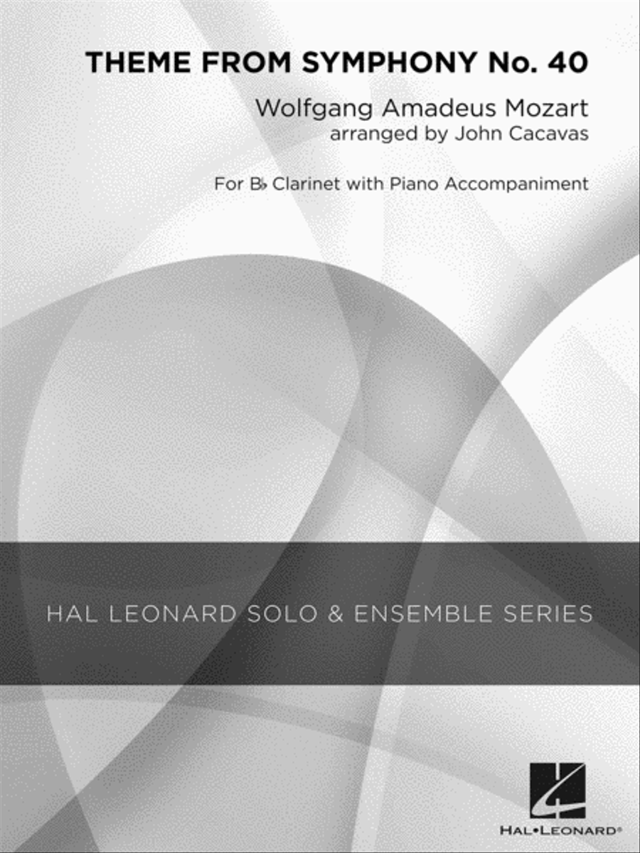 Theme from Symphony No. 40 Clarinet Solo scores gallery preview page 1