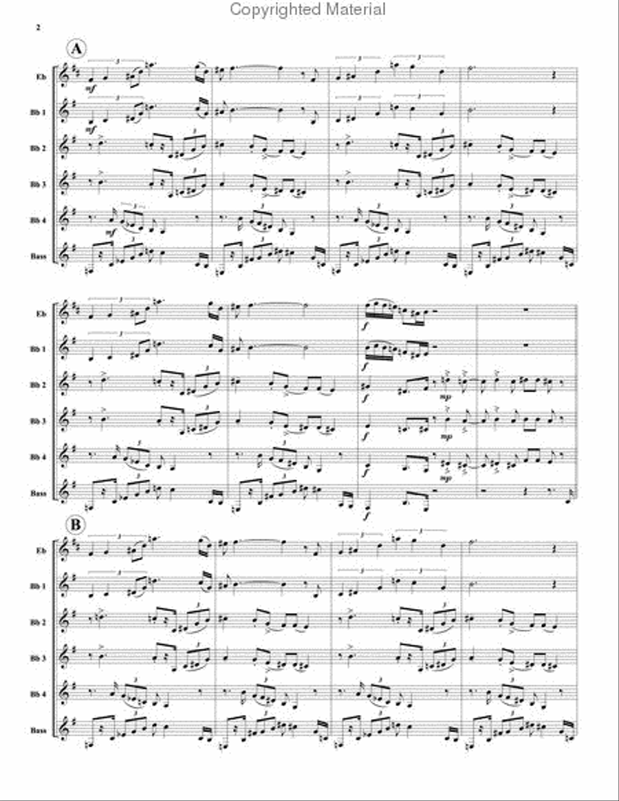 A Toot in Ninesia Clarinet Choir scores gallery preview page 3