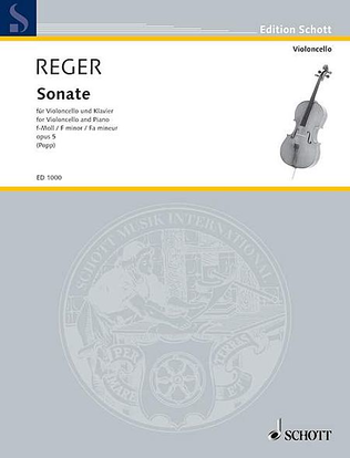 Book cover for Sonate For Violoncello And Piano F-minor Op. 5