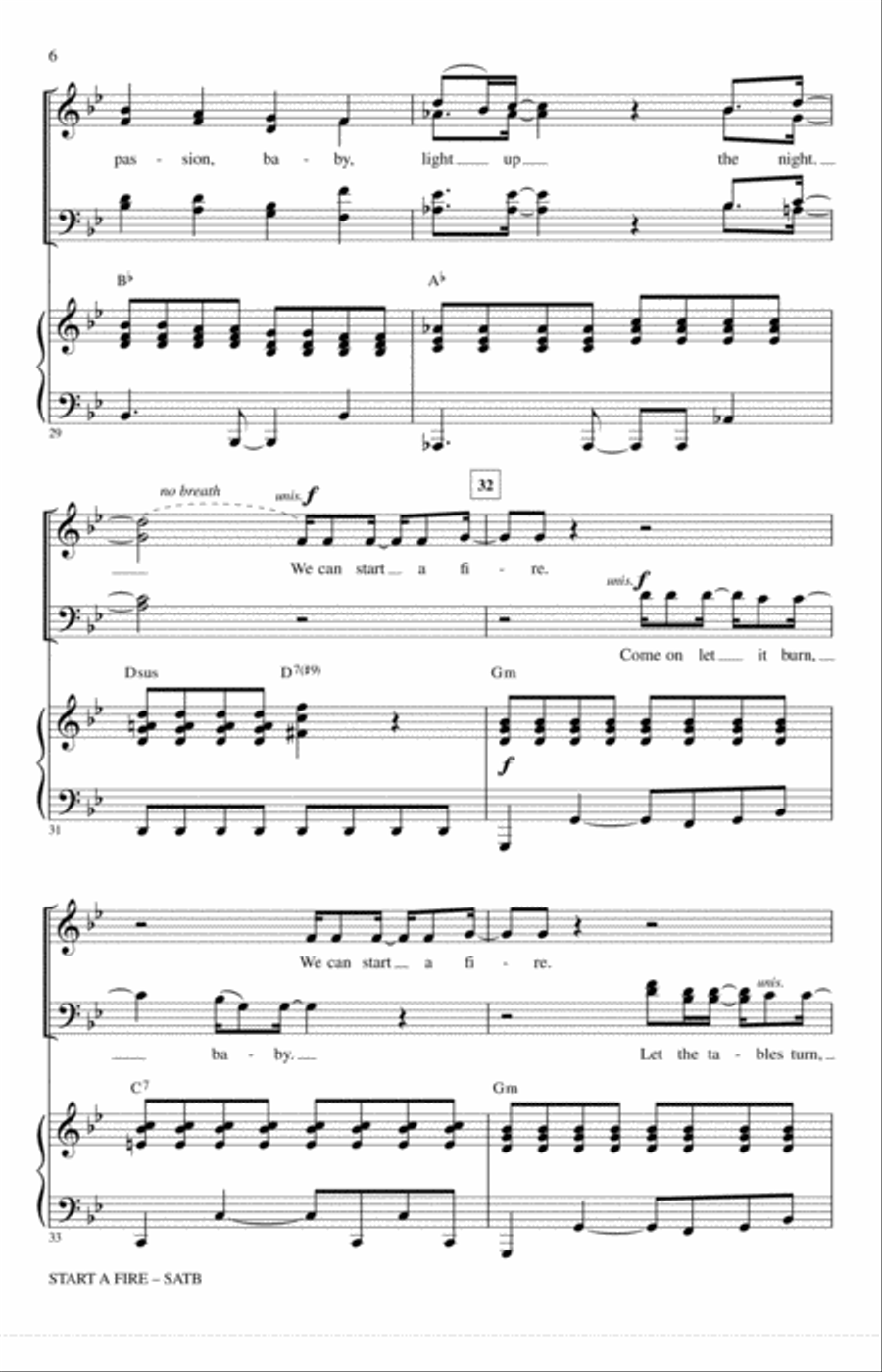 Start A Fire 4-Part scores gallery preview page 5