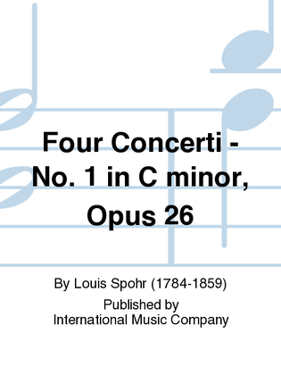 Book cover for Four Concerti: No. 1 In C Minor, Opus 26