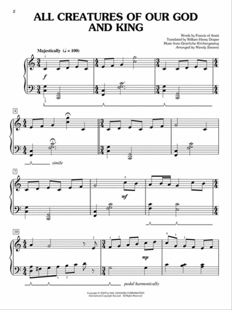 Easy Hymn Solos – Level 3 Easy Piano scores gallery preview page 3