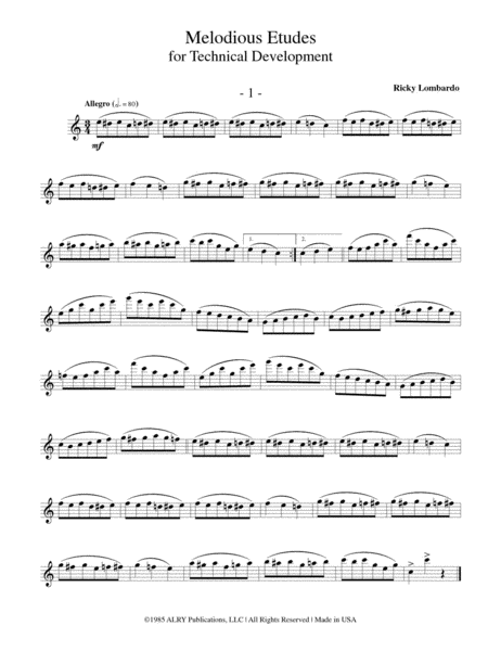 Melodious Etudes for Technical Development